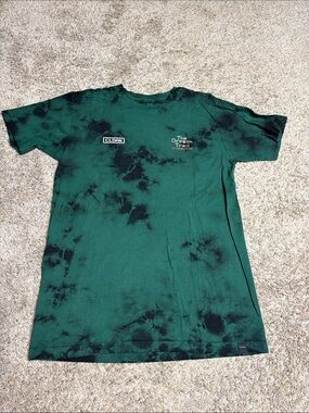 CLOAK x The Oregon Trail Green and Black Tie-Dye Short Sleeve Tee